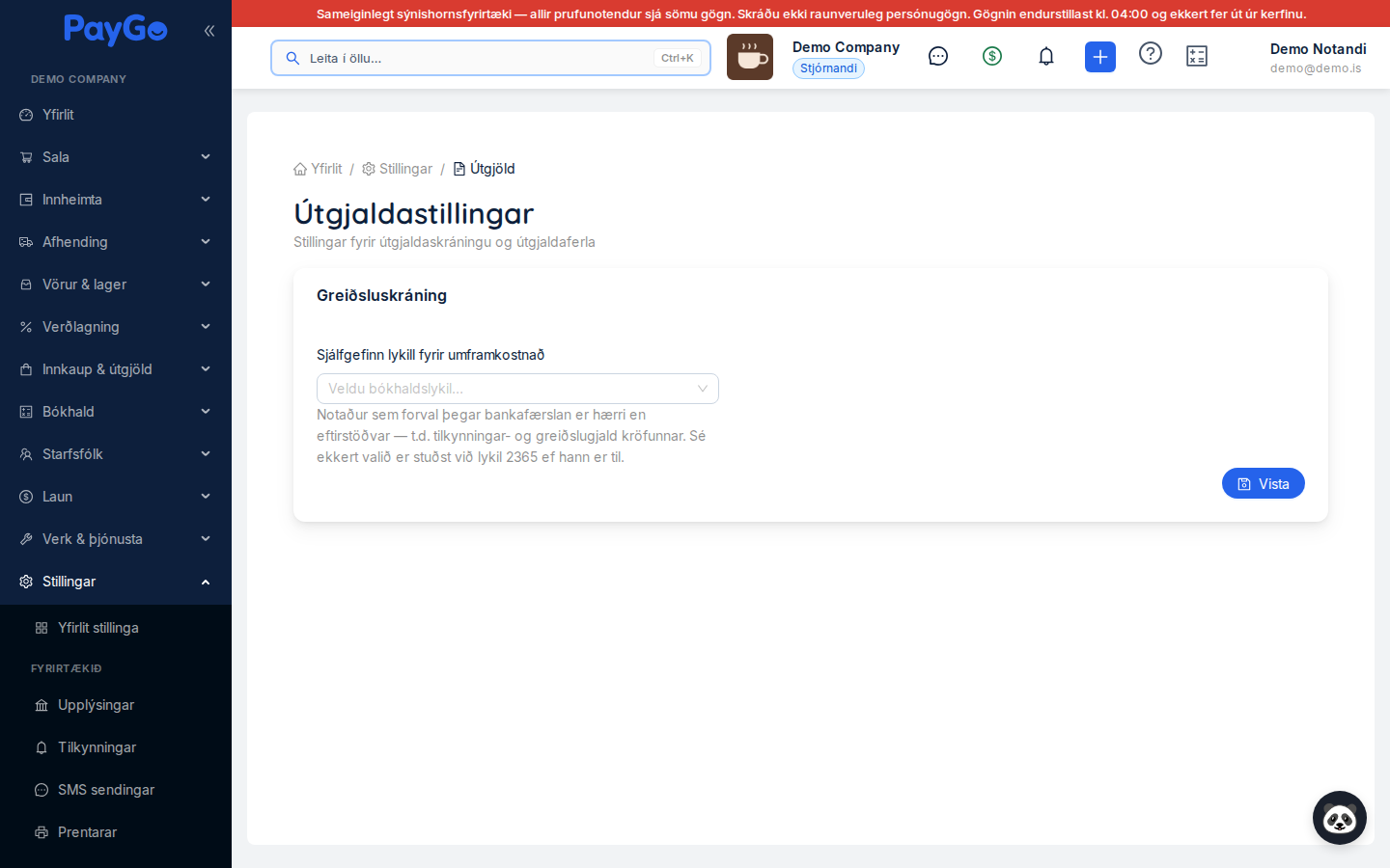 Útgjaldastillingar