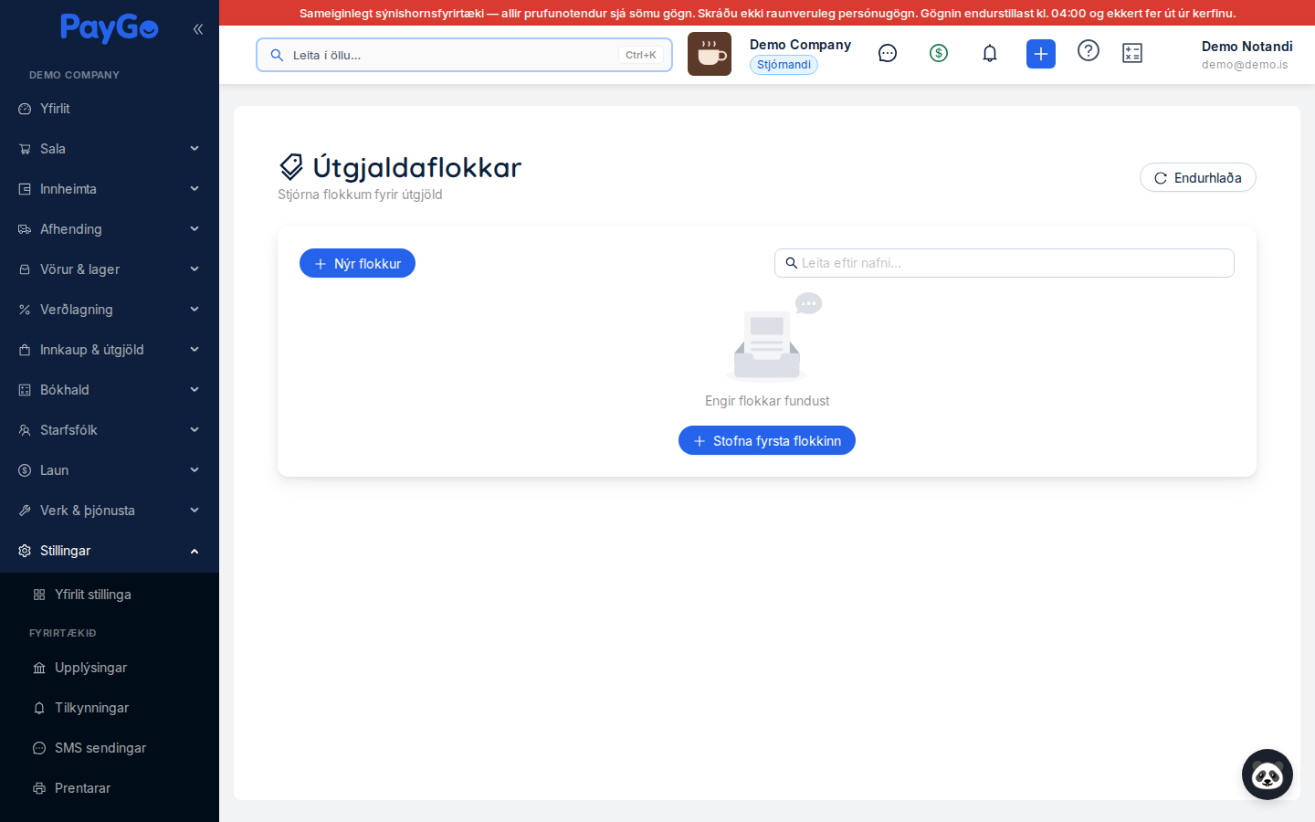 Útgjaldaflokkar