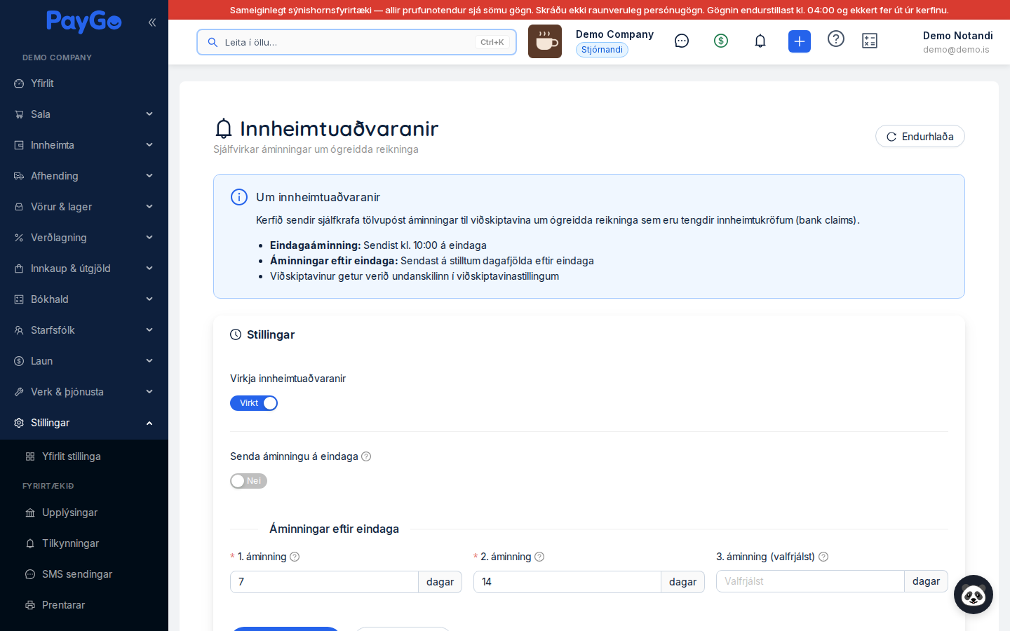Innheimtuaðvaranir